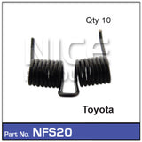 Flap Spring (10) NFS20 - Nice Products | Universal Auto Spares