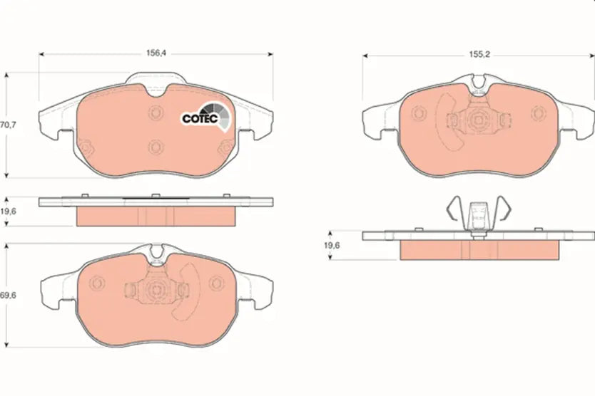 Brake Pad Set, Disc Brake GDB1613 - TRW