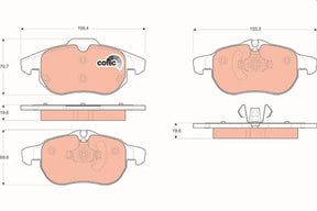 Brake Pad Set, Disc Brake GDB1613 - TRW