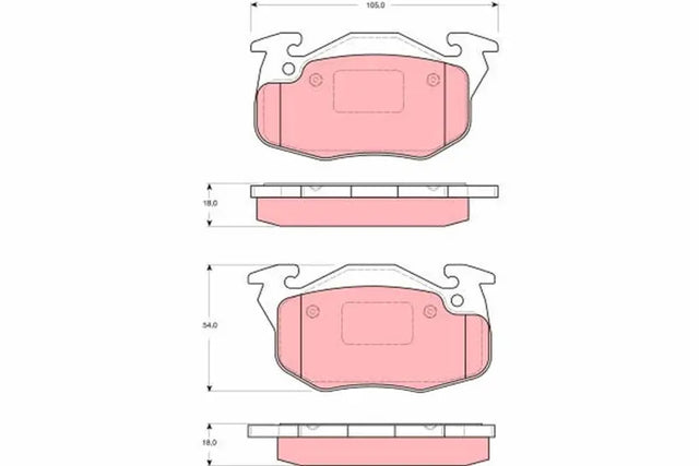 Brake Pad Set, Disc Brake GDB1615 - TRW