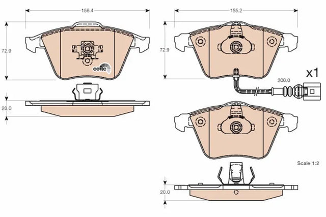 Brake Pad Set, Disc Brake GDB1616 - TRW