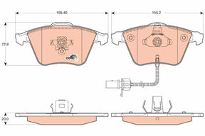 Brake Pad Set, Disc Brake GDB1617 - TRW