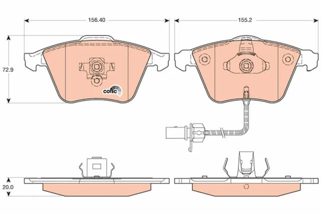 Brake Pad Set, Disc Brake GDB1617 - TRW