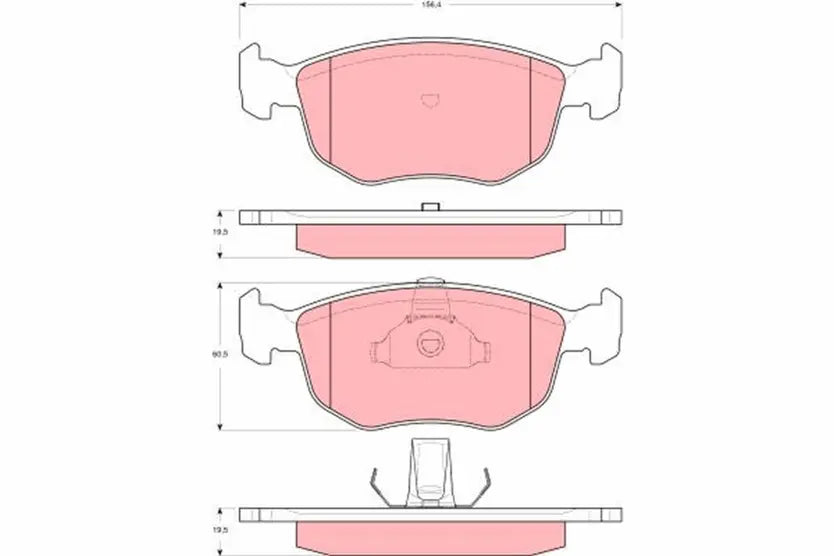 Brake Pad Set, Disc Brake GDB1618 - TRW