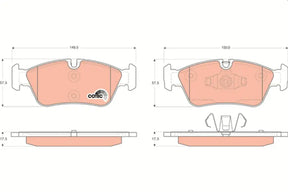 Brake Pad Set, Disc Brake GDB1625 - TRW