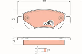 Brake Pad Set, Disc Brake GDB1633 - TRW