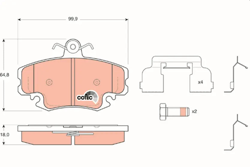 Brake Pad Set, Disc Brake GDB1634 - TRW