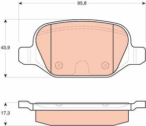 Brake Pad Set, Disc Brake GDB1646 - TRW