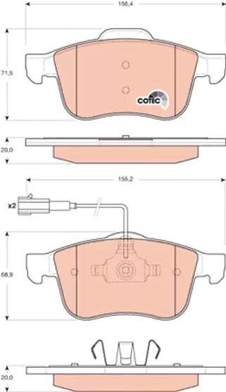 Brake Pad Set, Disc Brake GDB1647 - TRW