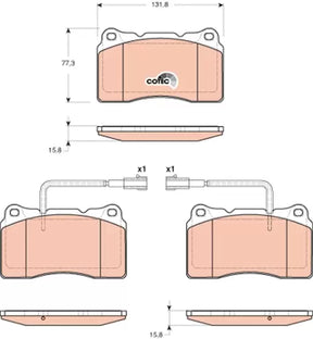 Brake Pad Set, Disc Brake GDB1648 - TRW