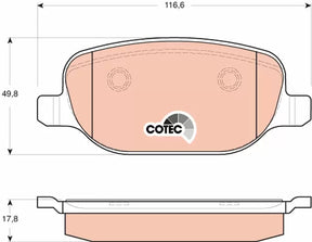 Brake Pad Set, Disc Brake GDB1649 - TRW