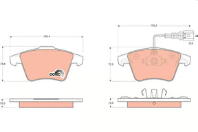 Brake Pad Set, Disc Brake GDB1651 - TRW