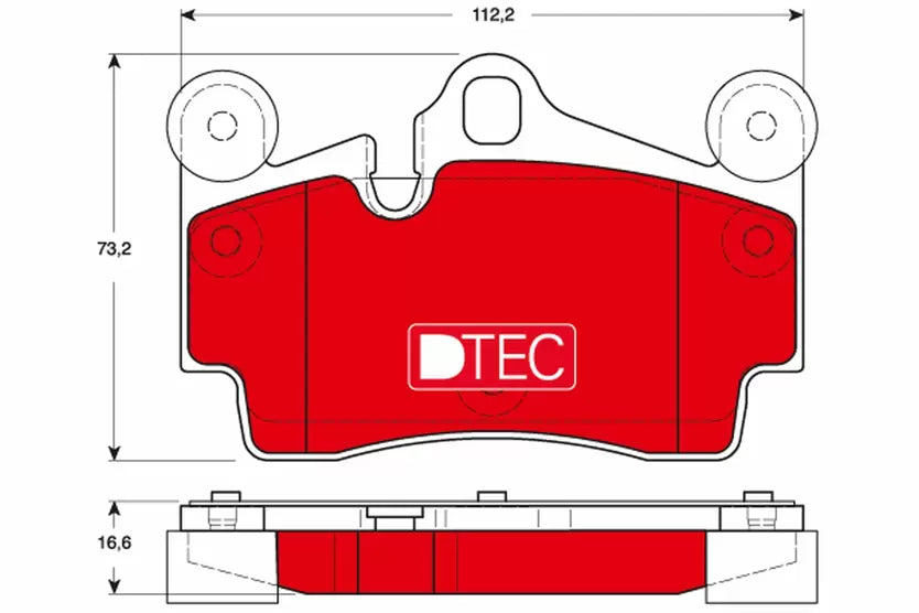 Brake Pad Set, Disc Brake GDB1653DTE - TRW