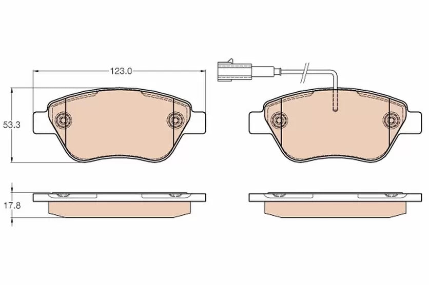 Brake Pad Set, Disc Brake GDB1654 - TRW