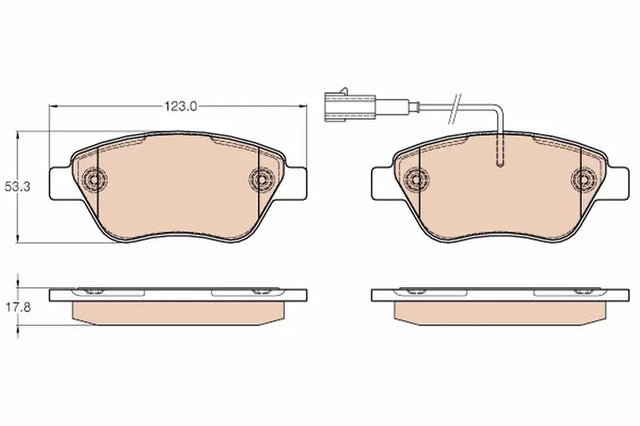 Brake Pad Set, Disc Brake GDB1654 - TRW