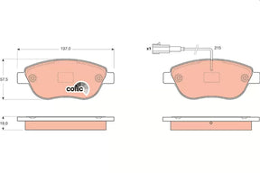 Brake Pad Set, Disc Brake GDB1655 - TRW