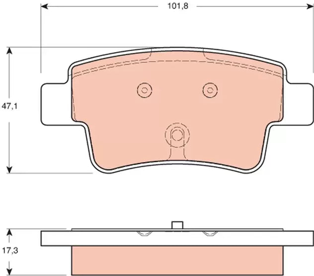 Brake Pad Set, Disc Brake GDB1656 - TRW