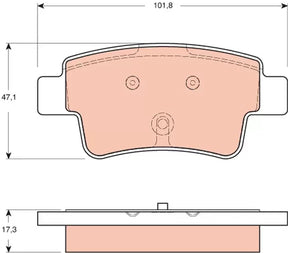 Brake Pad Set, Disc Brake GDB1656 - TRW