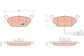Brake Pad Set, Disc Brake GDB1658 - TRW
