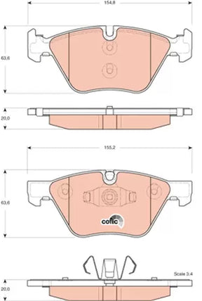 Brake Pad Set, Disc Brake GDB1662 - TRW