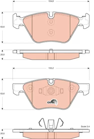 Brake Pad Set, Disc Brake GDB1662 - TRW