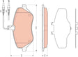 Brake Pad Set, Disc Brake GDB1663 - TRW
