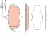 Brake Pad Set, Disc Brake GDB1663 - TRW