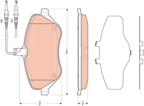 Brake Pad Set, Disc Brake GDB1663 - TRW