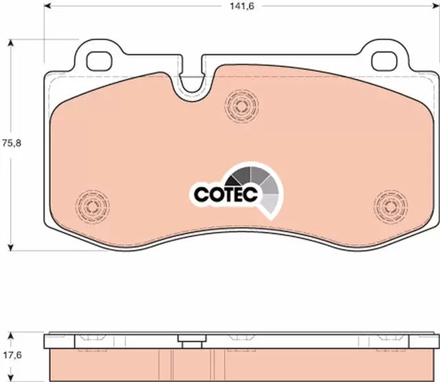 Brake Pad Set, Disc Brake GDB1667 - TRW