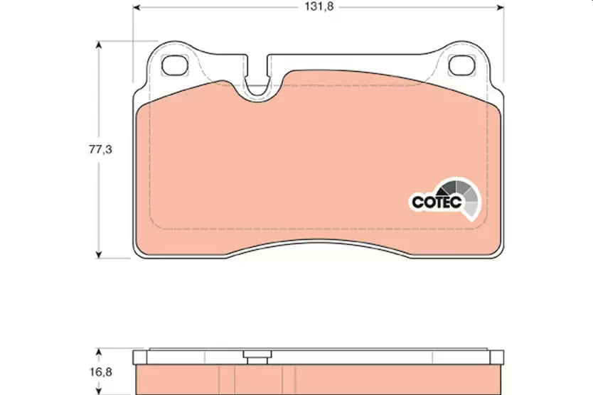 Brake Pad Set, Disc Brake GDB1670 - TRW