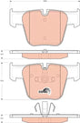 Brake Pad Set, Disc Brake GDB1674 - TRW