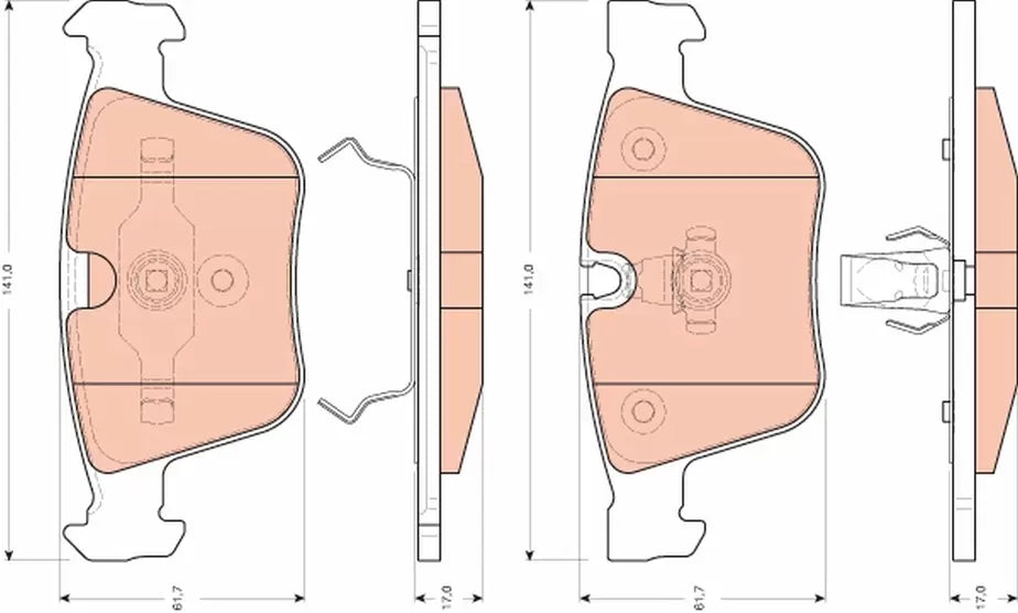 Brake Pad Set, Disc Brake GDB1675 - TRW