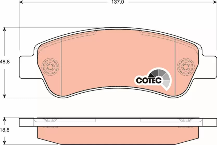 Brake Pad Set, Disc Brake GDB1682 - TRW