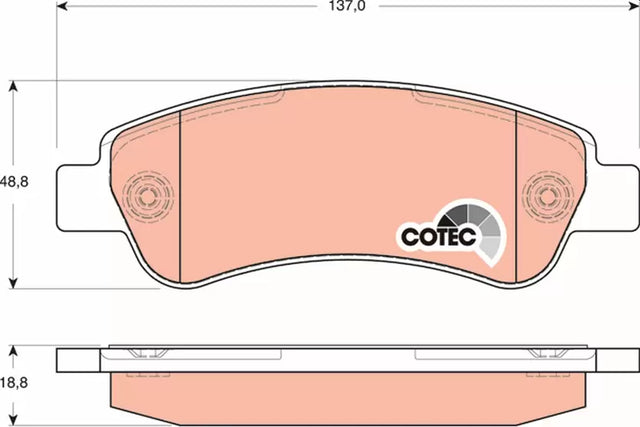 Brake Pad Set, Disc Brake GDB1682 - TRW