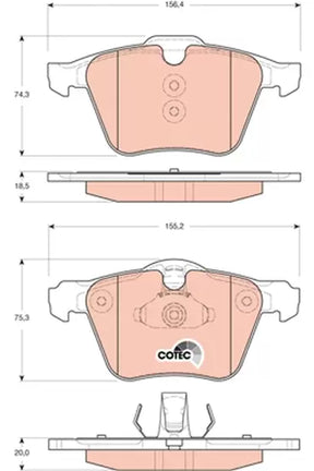 Brake Pad Set, Disc Brake GDB1684 - TRW