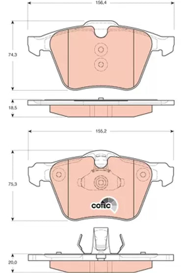 Brake Pad Set, Disc Brake GDB1684 - TRW