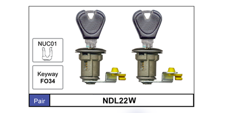 Door Locks pair NDL22W - Nice Products | Universal Auto Spares