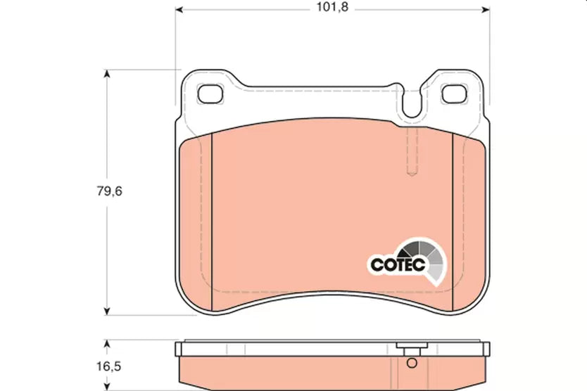 Brake Pad Set, Disc Brake GDB1693 - TRW