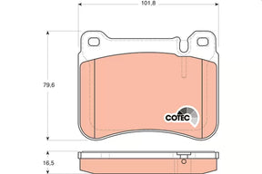 Brake Pad Set, Disc Brake GDB1693 - TRW
