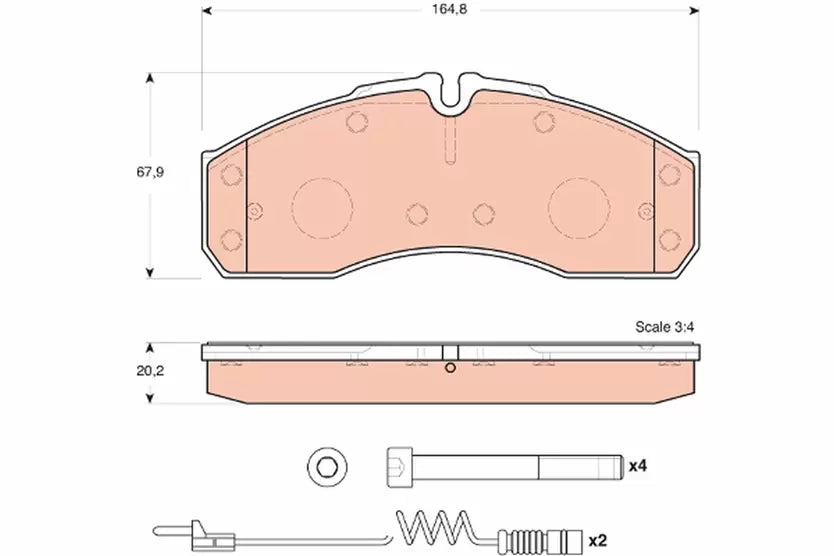 Brake Pad Set, Disc Brake GDB2694 - TRW