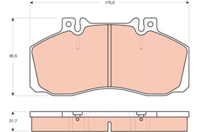 Brake Pad Set, Disc Brake GDB1695 - TRW
