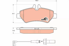 Brake Pad Set, Disc Brake GDB1697 - TRW