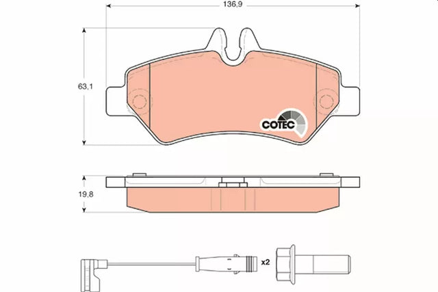 Brake Pad Set, Disc Brake GDB1697 - TRW