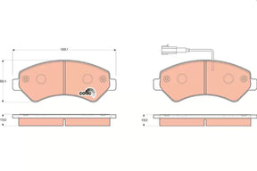 Brake Pad Set, Disc Brake GDB1703 - TRW