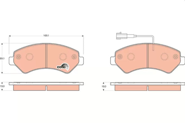Brake Pad Set, Disc Brake GDB1703 - TRW
