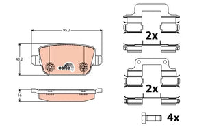 Brake Pad Set, Disc Brake GDB1708DT - TRW