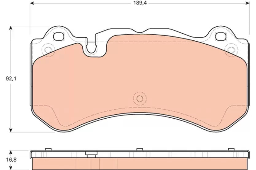 Brake Pad Set, Disc Brake GDB1710 - TRW