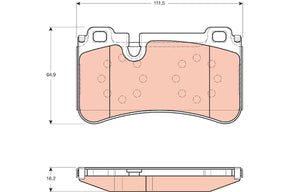 Brake Pad Set, Disc Brake GDB1711 - TRW