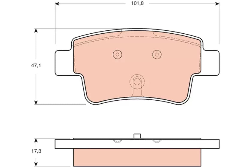 Brake Pad Set, Disc Brake GDB1714 - TRW