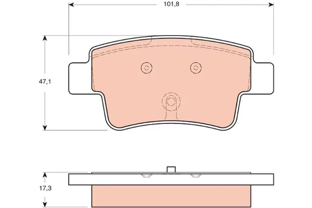 Brake Pad Set, Disc Brake GDB1714 - TRW